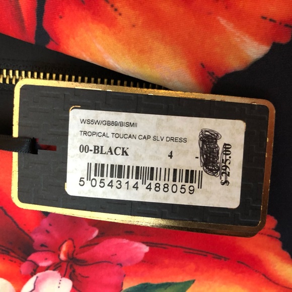 NWT TED BAKER •Rare• Bismii Tropical Toucan Midi Dress Ted Sz 4 - US 10 - Picture 10 of 15